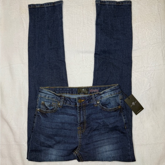 7 for all Mankind size 25 Blue Jeans - Picture 2 of 5